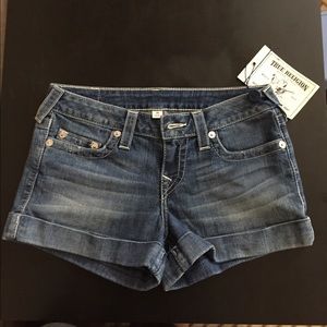 True Religion Short Denim Jeans NEW