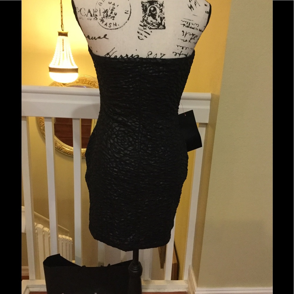 BEBE Textured Rosette Dress - Picture 6 of 8