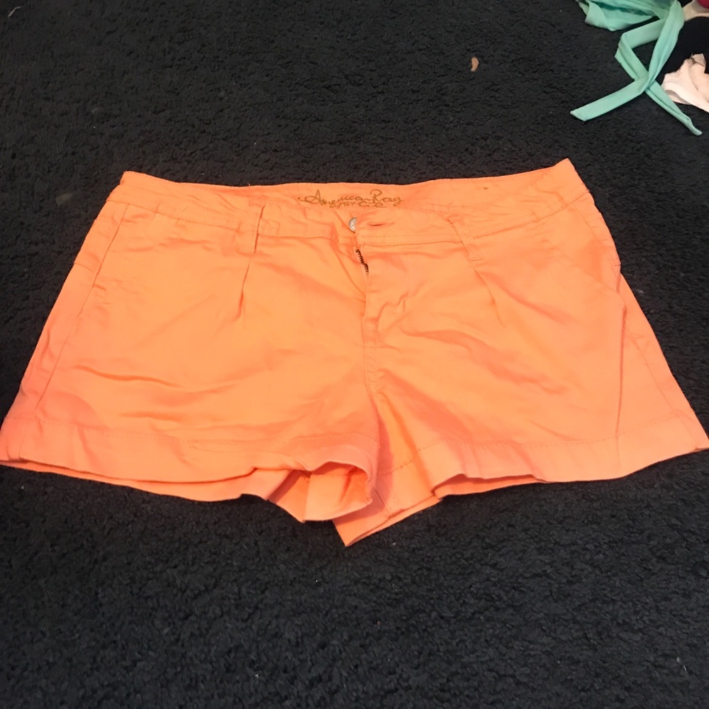 Bright orange shorts