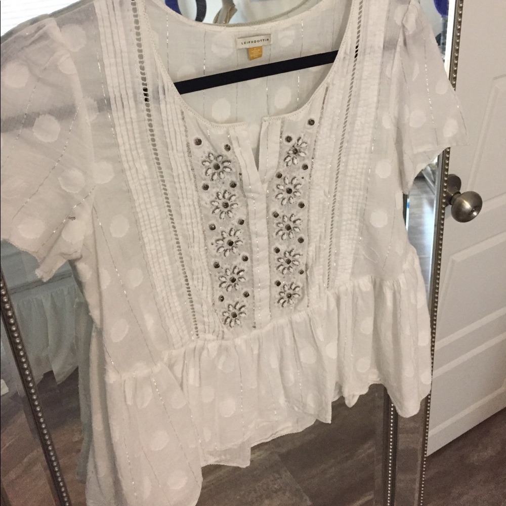 Cropped beaded top