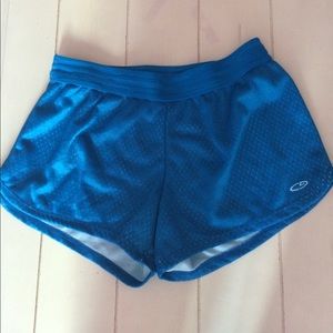 Blue athletic shorts