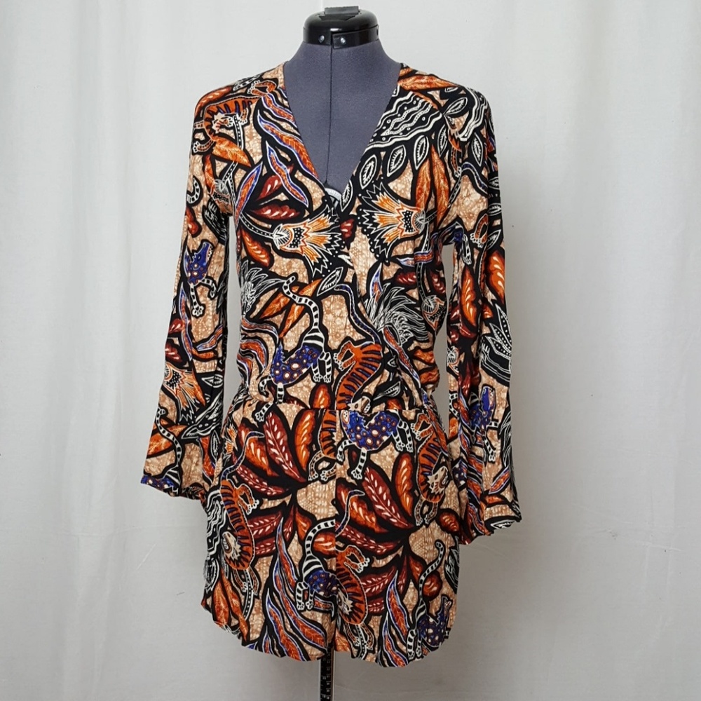 Women's H&M Multi Color Long Sleeve Romper 2