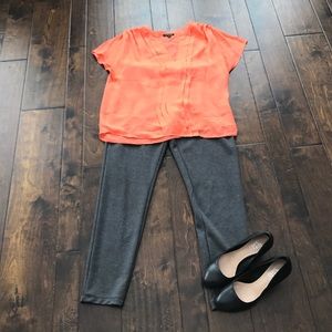 Gorgeous coral silk top!