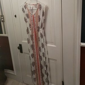 White Floral Maxi Dress