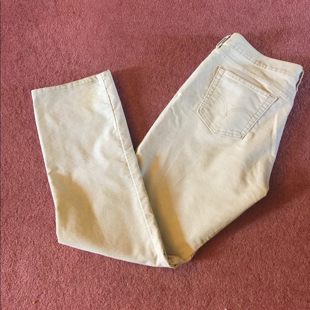 Levi's 505 Straight Leg Natural Corduroys