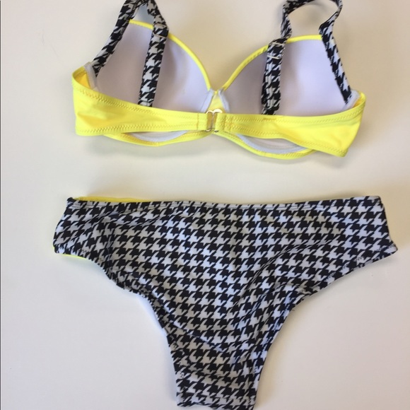 Yellow Push-up Bikini Set SW244 - Picture 3 of 3