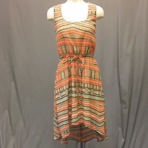 As U Wish Aztec Print High Low Dress