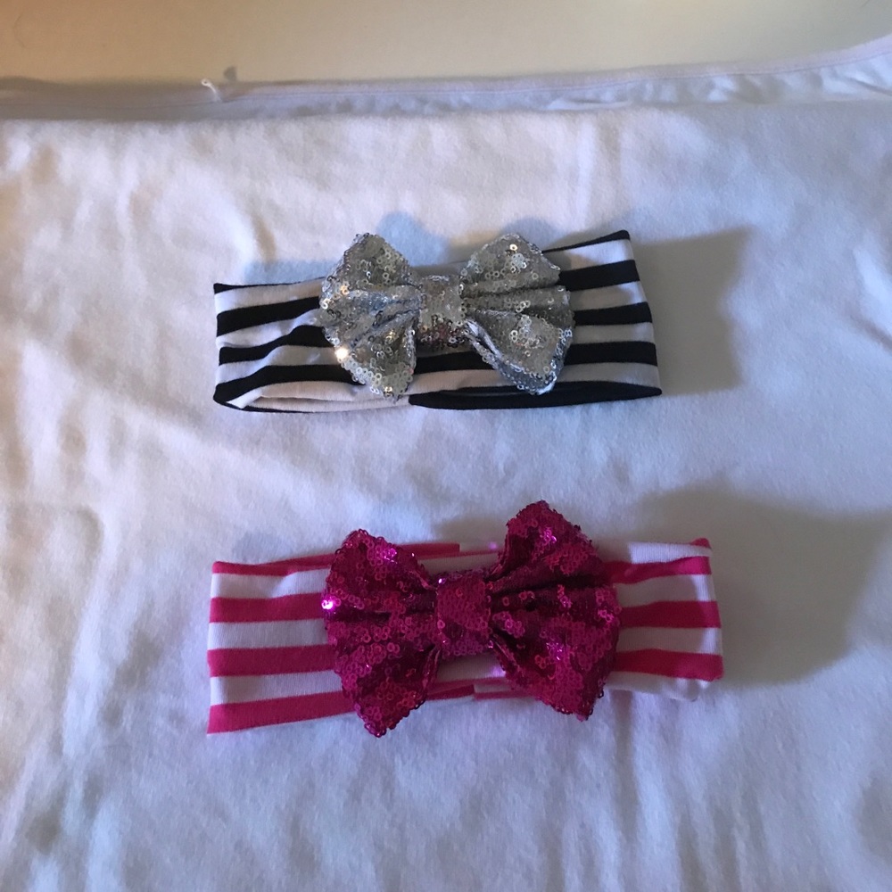 2 sparkly headbands