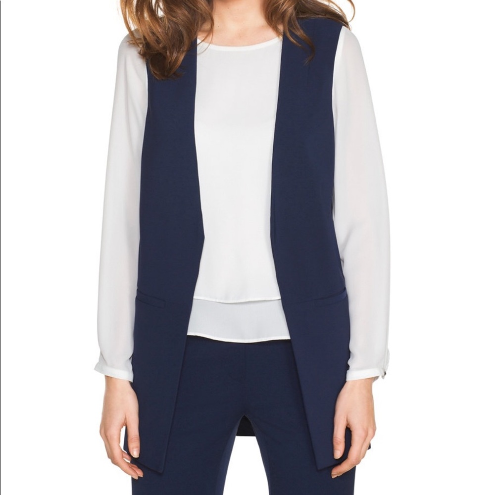 White House Black Market OPEN-FRONT VEST size 6