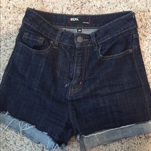 Urban Outfitters BDG high rise dark wash shorts