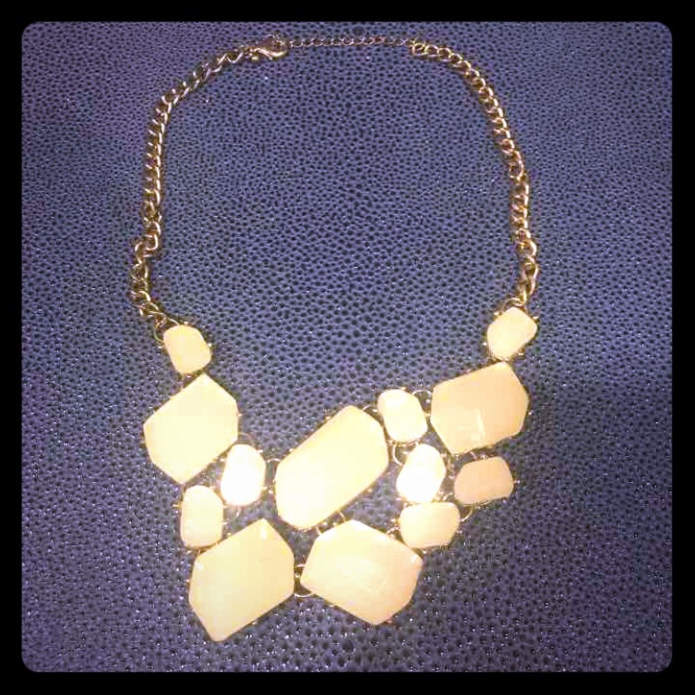Gold and cream necklace