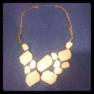 Gold and cream necklace