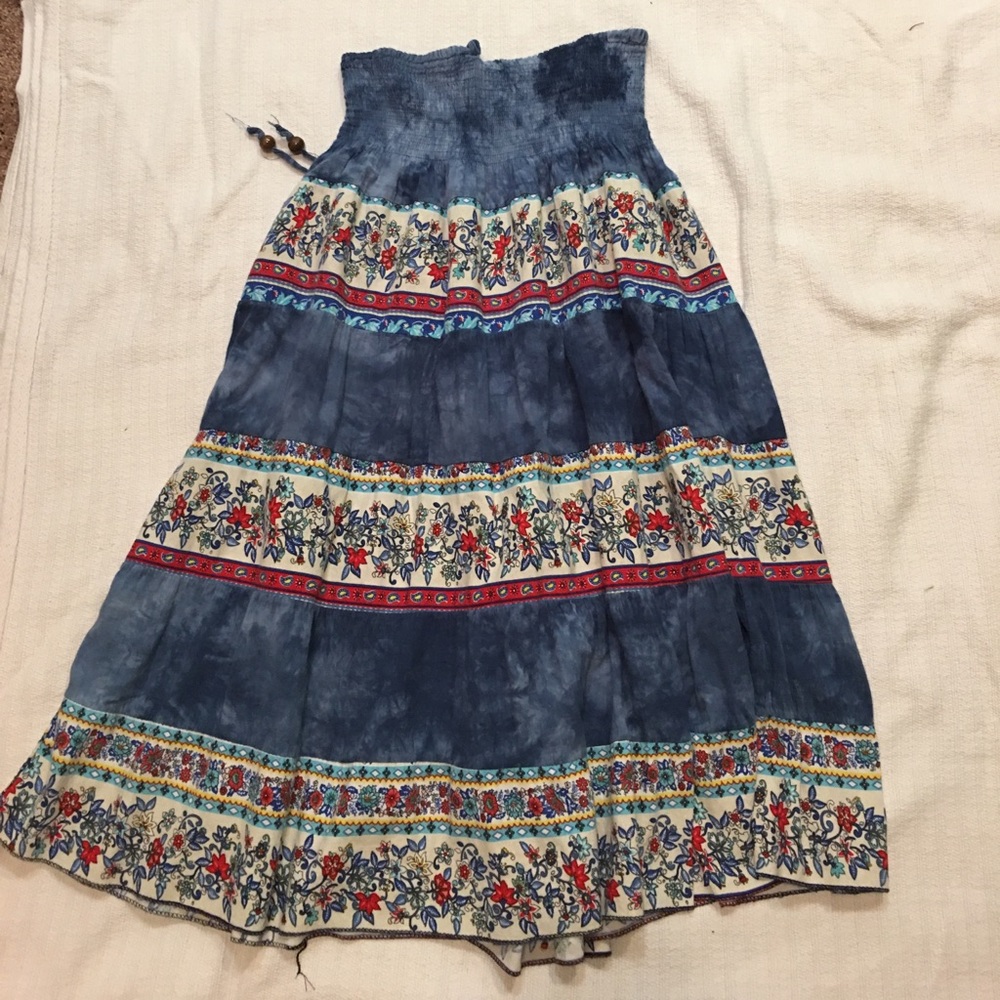 Strapless flower dress
