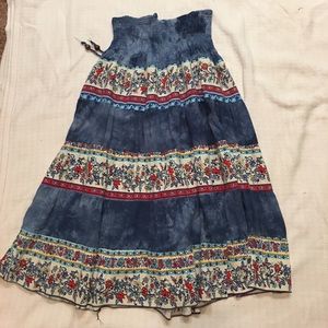 Strapless flower dress