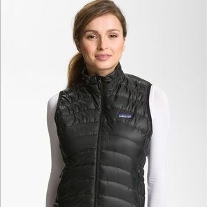 Patagonia Black Quilted Down Vest Sz M