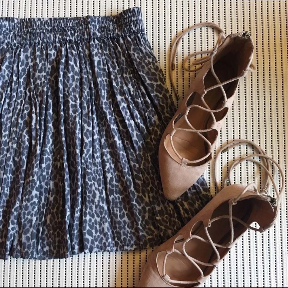 Cheetah Print Flowy Skirt