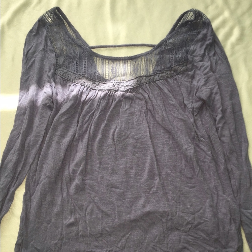 Blue lace shirt