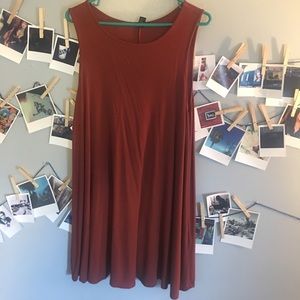 BURNT ORANGE F21 DRESS