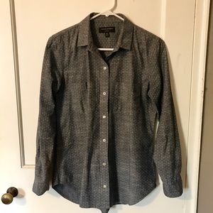 banana republic polka dot chambray shirt