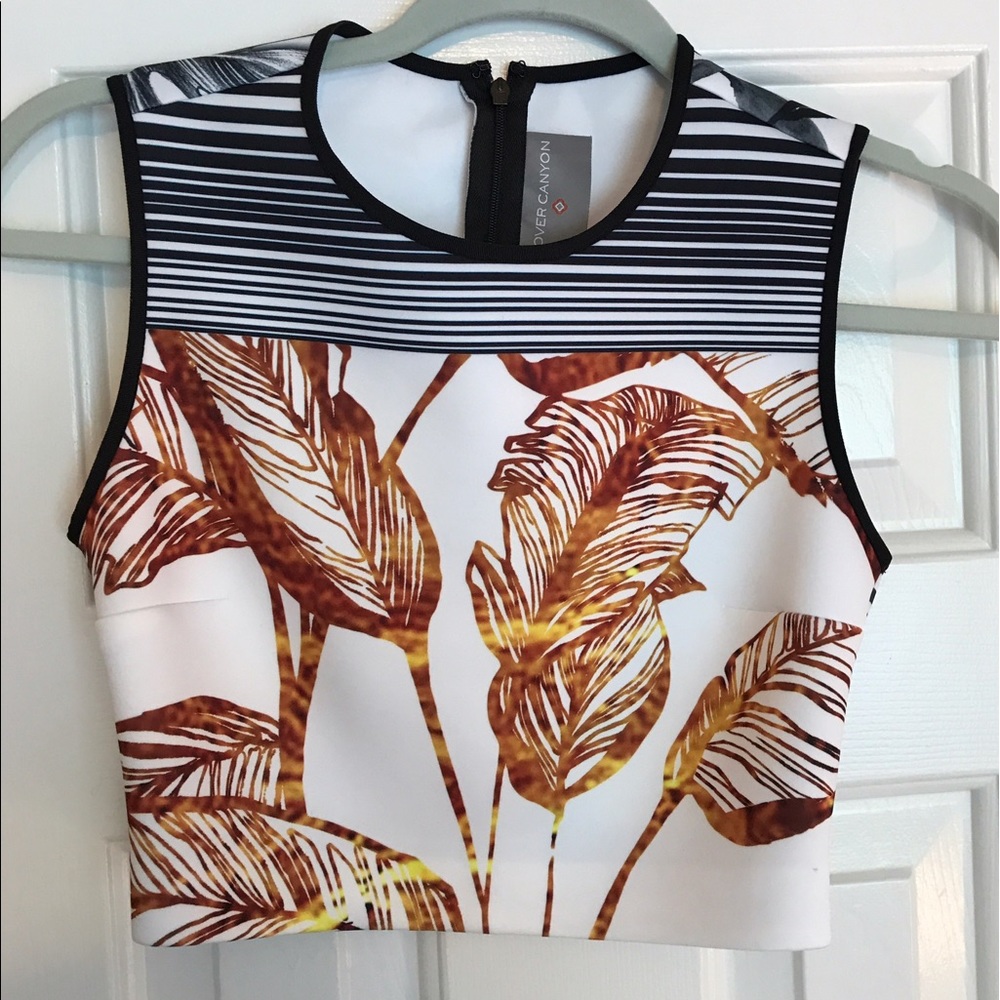 Clover Canyon Gold Leaf Crop Top