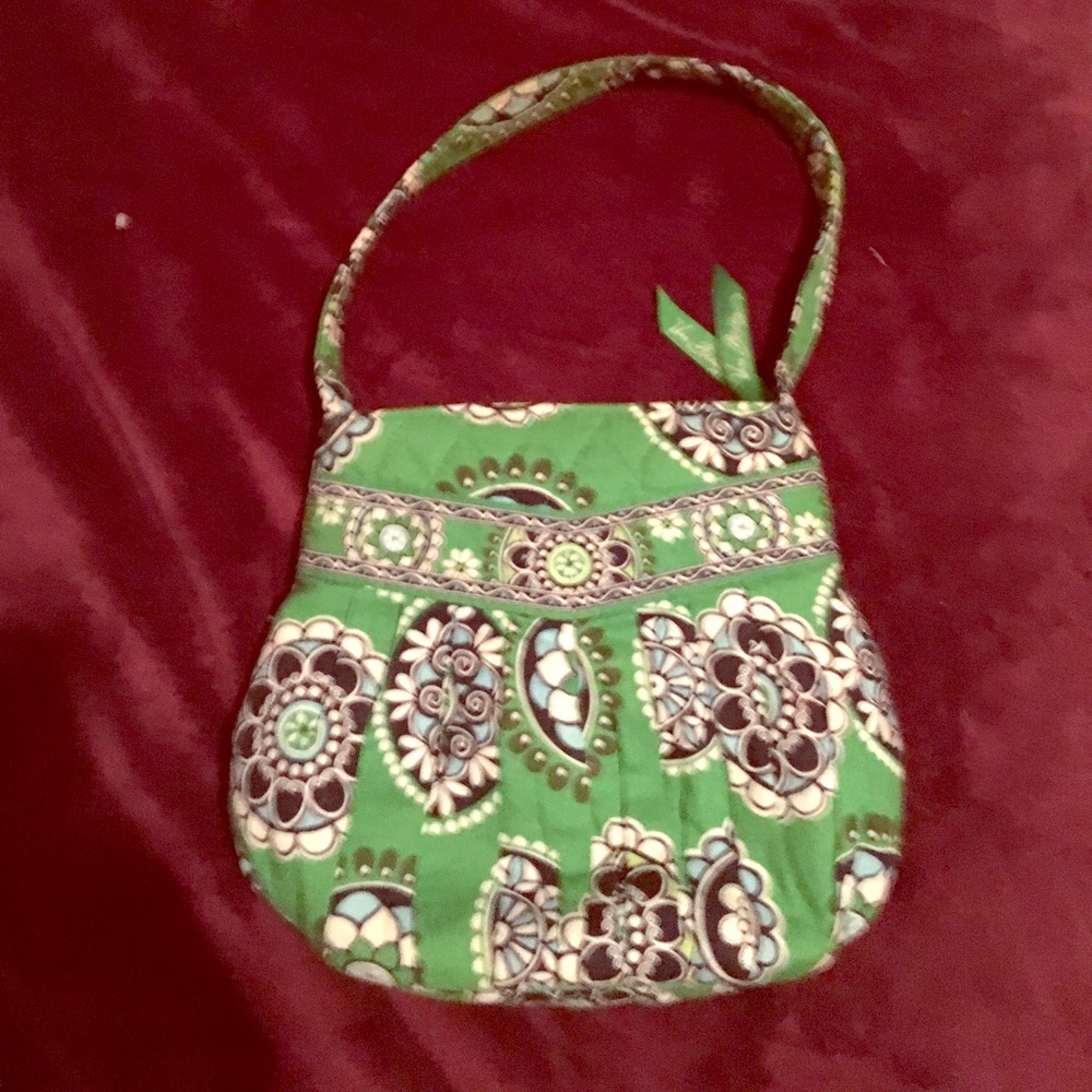🌈Vera Bradley Navy,Green extra small handbag.
