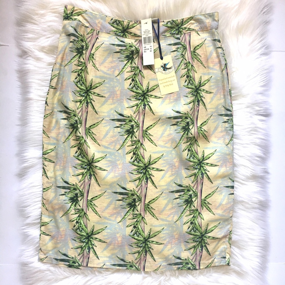 Ruby Rocks Long Tall Sally Tropical Pencil Skirt