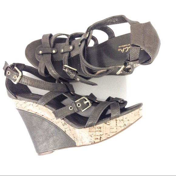 dark gray sandals