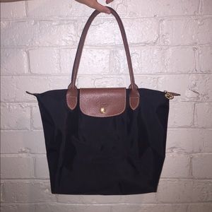 Authentic black longchamp tote