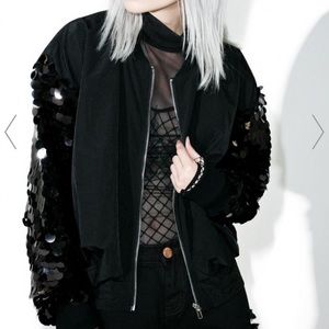 DOLLSKILL Sequin Bomber Jacket