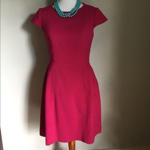 Raspberry fit and flare Eliza J dress