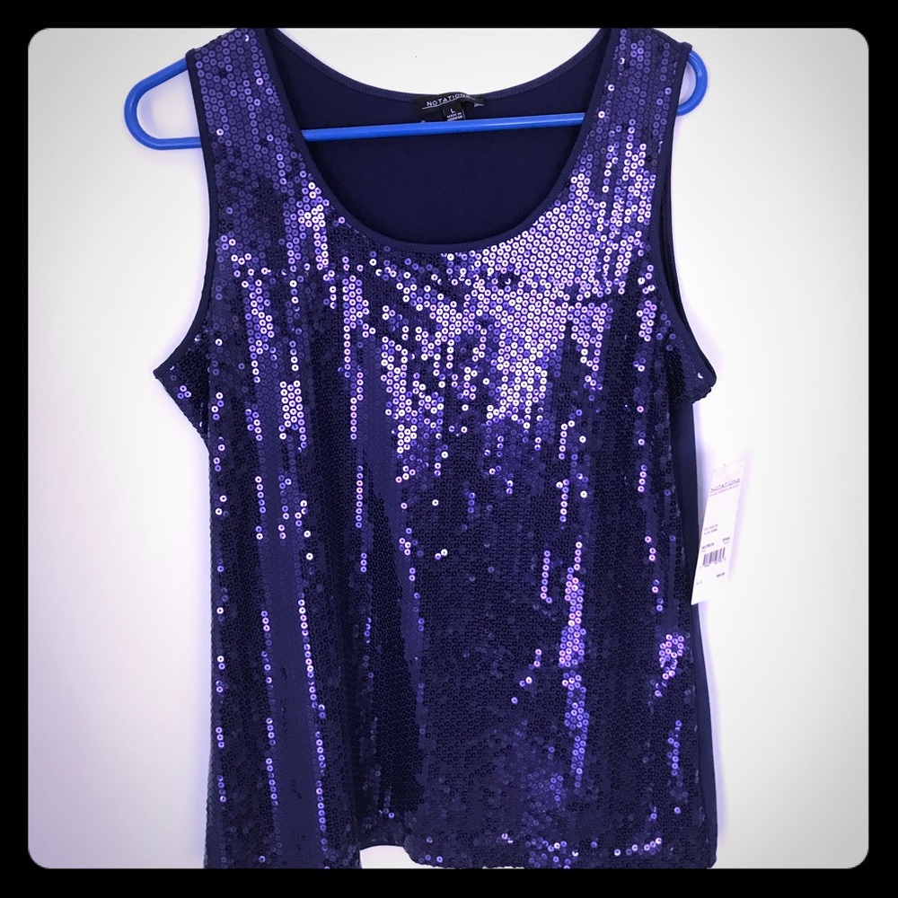 Purple Sequins Sparkle Tank