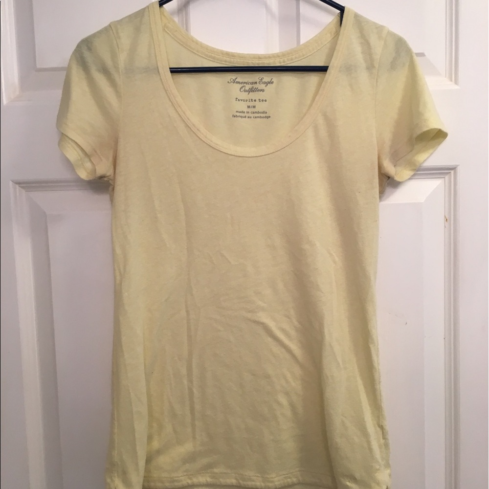 Yellow American eagle Tee