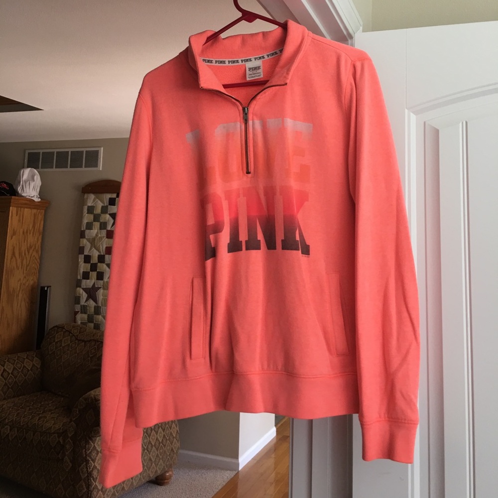 VS Pink Quarter Zip Sweatshirt