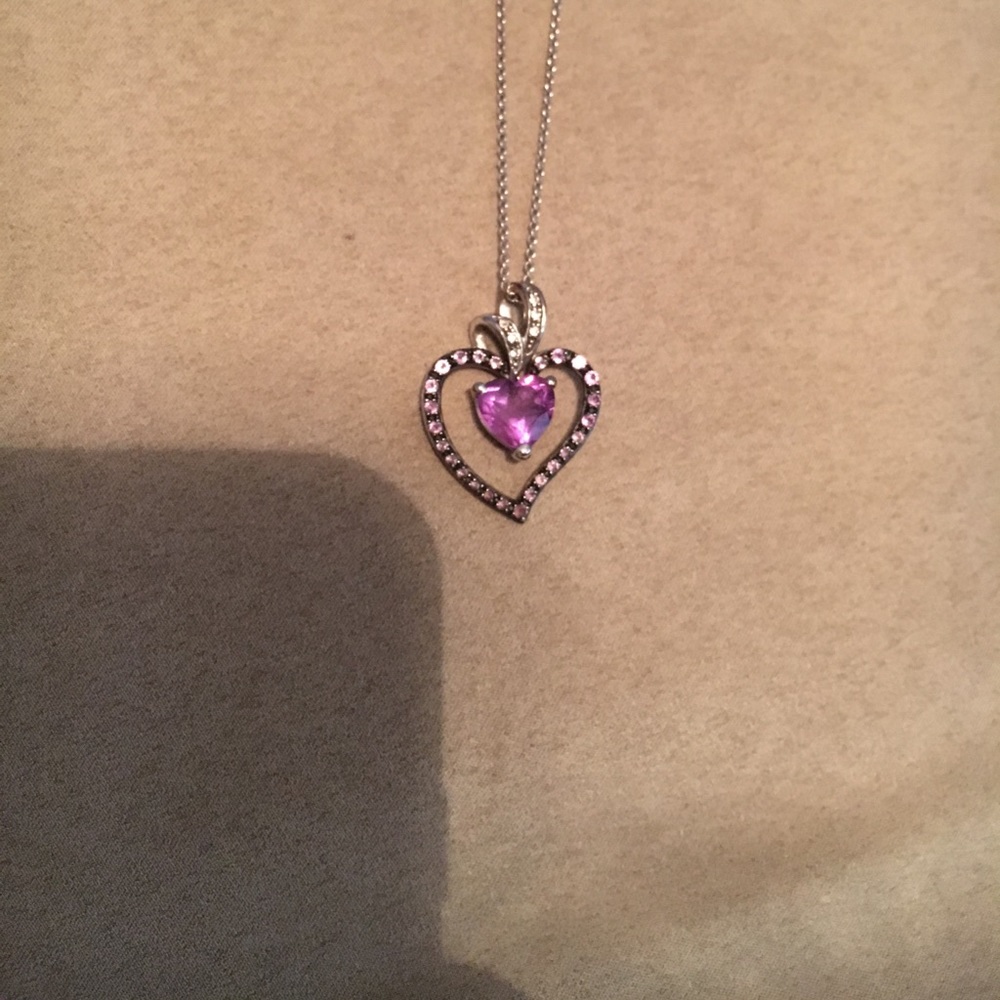 Amethyst heart necklace