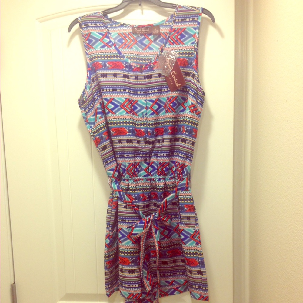 NWT summer romper, sleeveless w/belted waist