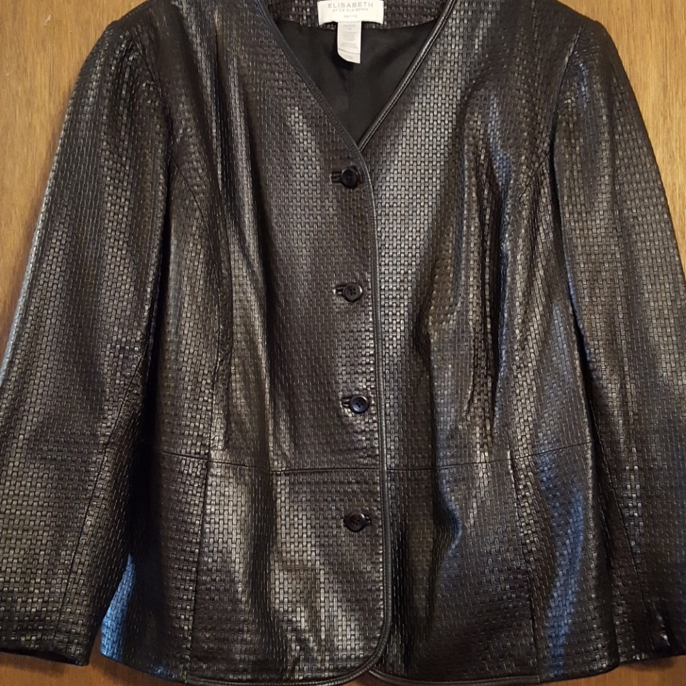 Black leather jacket