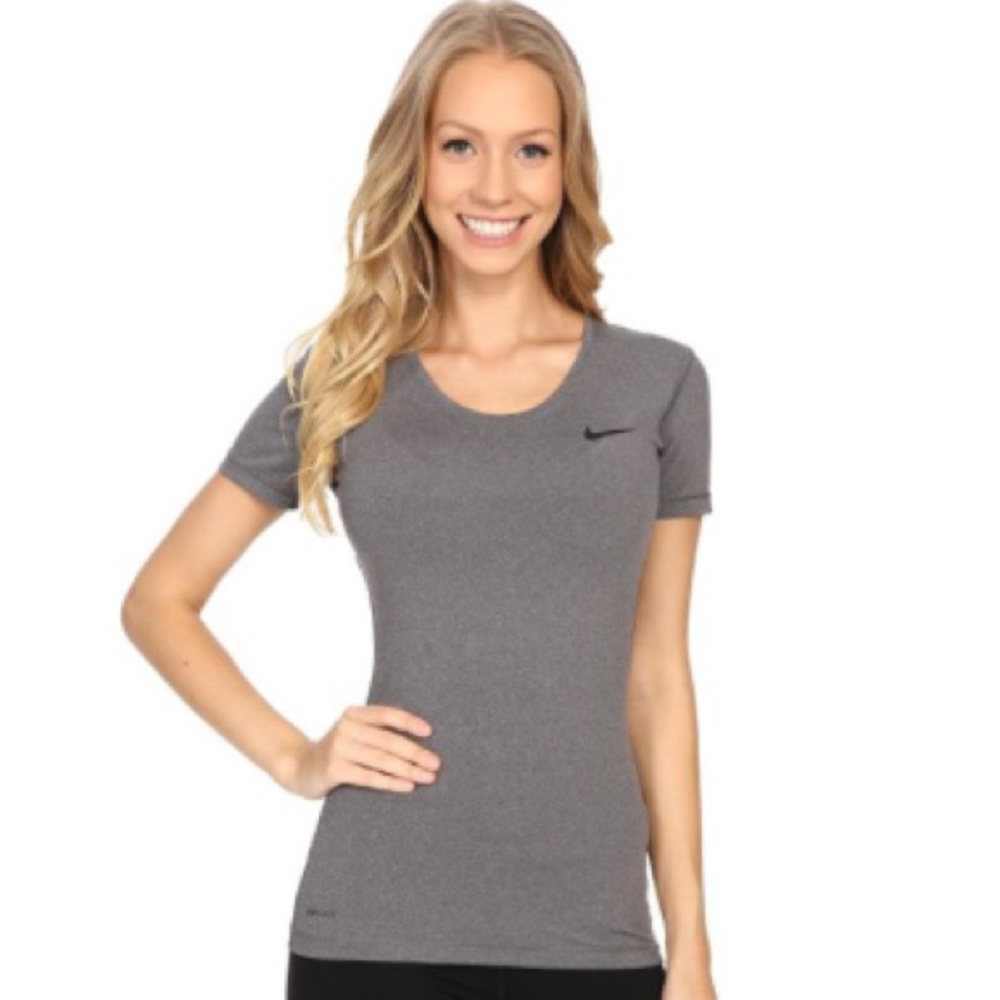 Gray Women's Nike Pro Short Sleeve