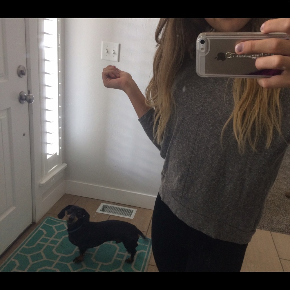 Grey long sleeved shirt