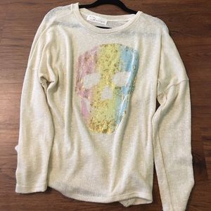 Vintage Havana rainbow and gold skull sweater