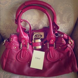 Beautiful red leather bag