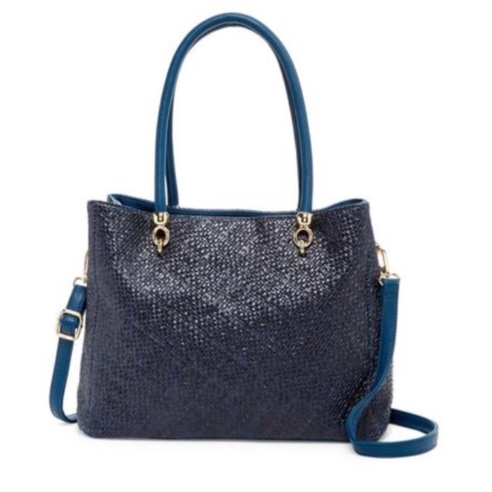 Navy Blue Tote w Gold Detail