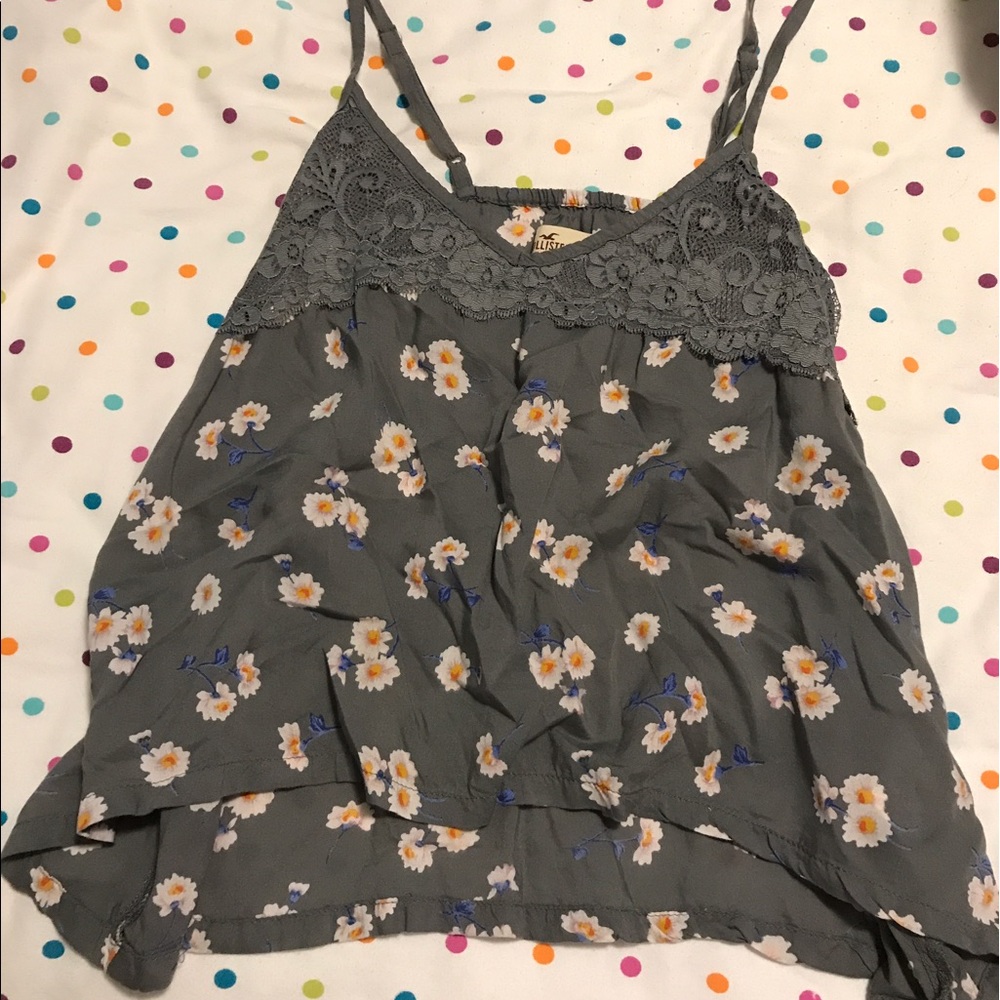 Floral and lace flowy cami