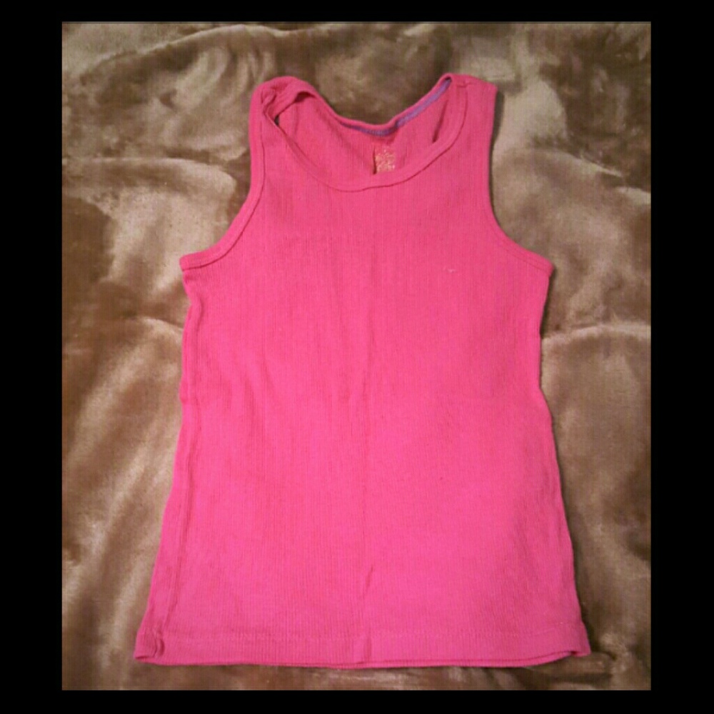 A pink tank top