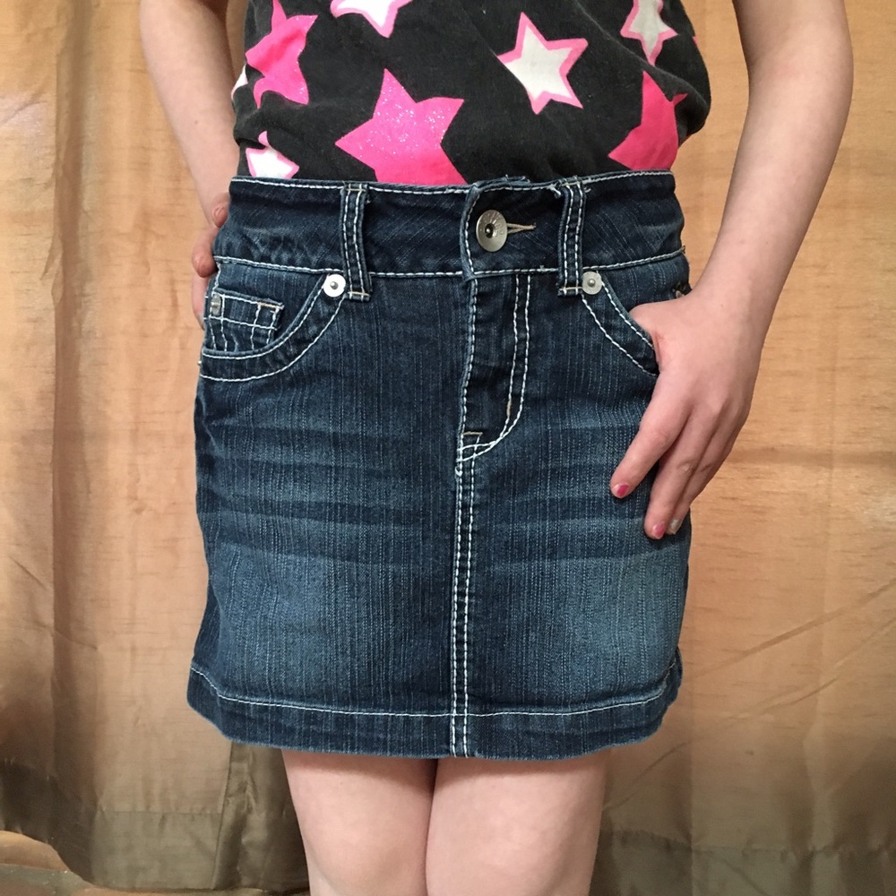 Justice denim skirt