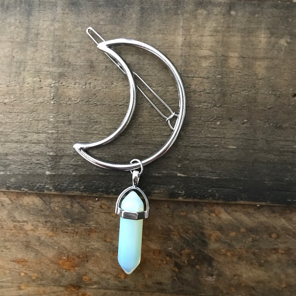 🌺2FOR$15🌺🔮Moon & Crystal Hair Clip🔮 - Picture 5 of 8