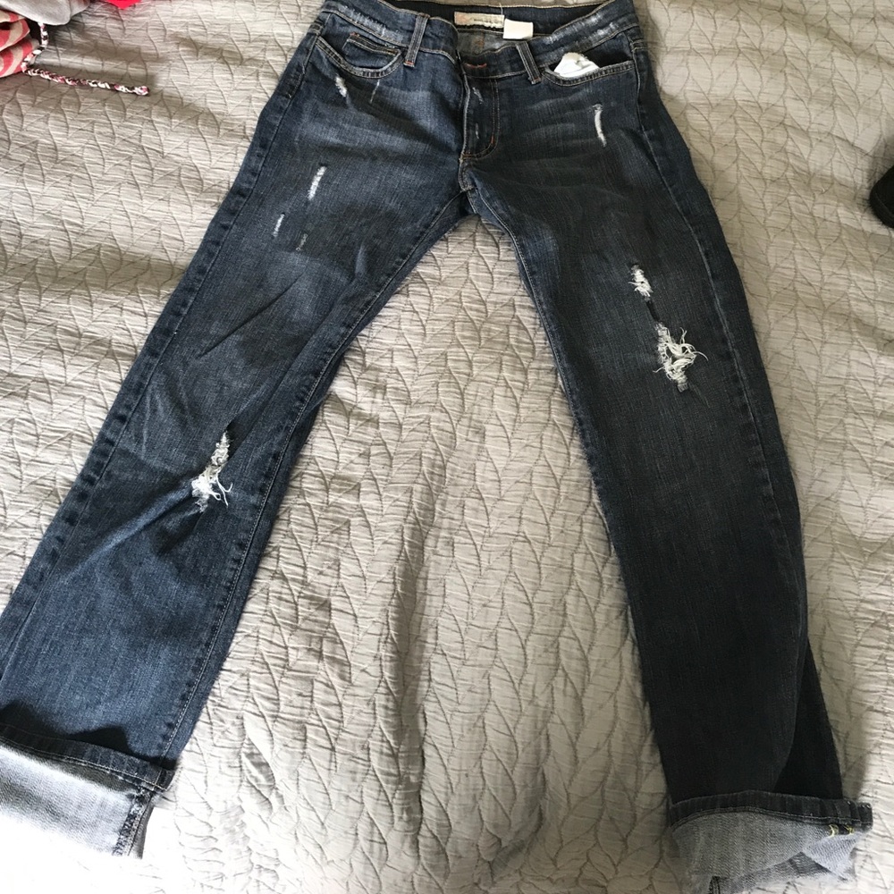 Designer wide leg Cropped jeans