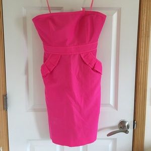 J Crew Flamingo Strapless Dress