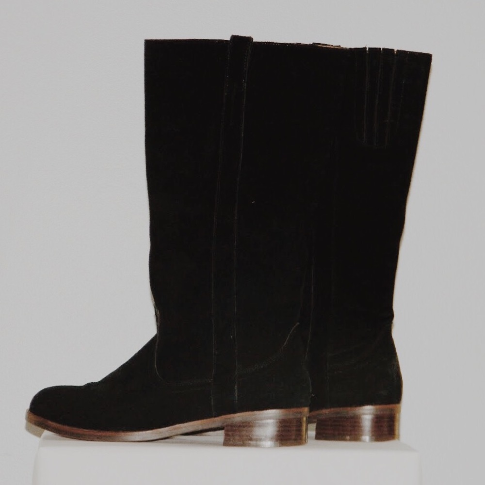 Zodiac black suede boots❣️