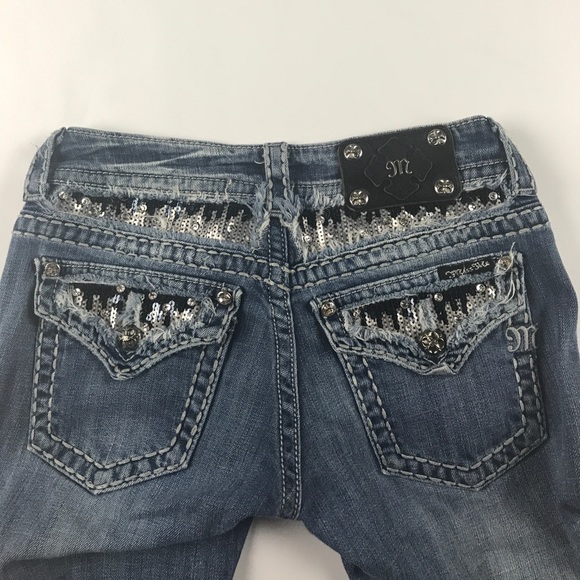 Miss Me Jeans Size 26 Miss Me Straight Leg Blingy Jeans Blue Poshmark