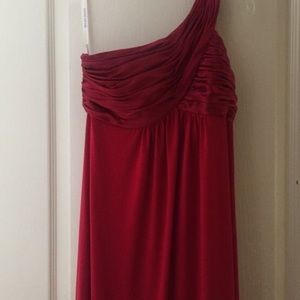 Deep red bridesmaids dress